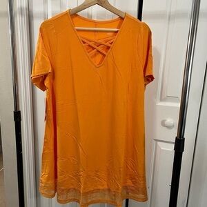 Jessica London Orange Tunic Top